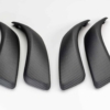 Leicht gebogene Carbon-Spoilerlippen für Autos, sportliches Design, hochwertiges Carbonfaser-Material.