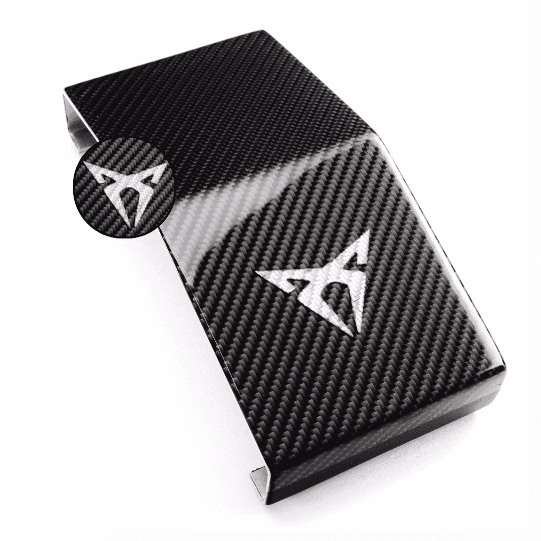 Carbon-fiber-kfz-assistenten-oberfläche-mit-logo, carbon modifications, hochwertiges kohlefaser Autozubehör.