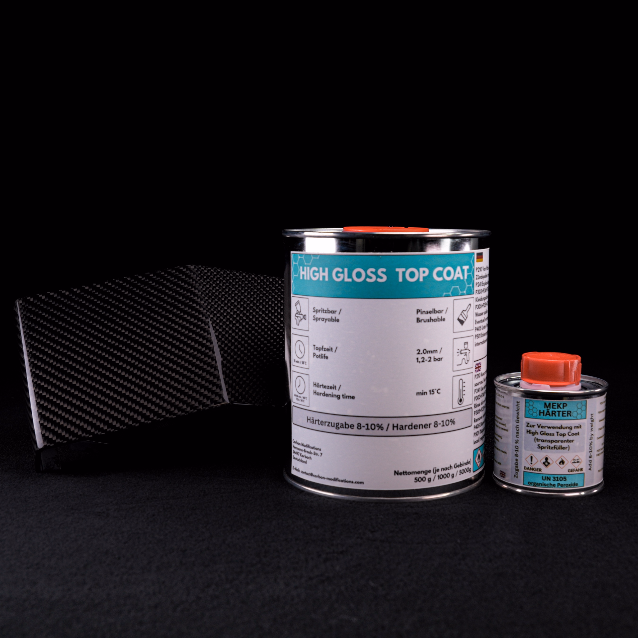 High Gloss Top Coat für Carbonveredelung 1Kg (transparenter Spritzfüller)