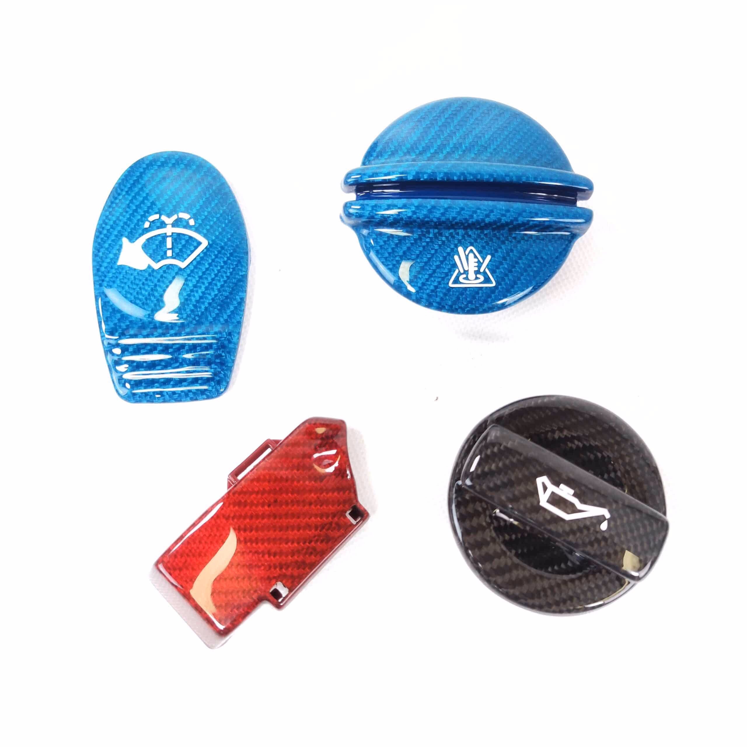 Hochwertige Carbon-Kontrollknöpfe für Automobil-Upgrades, sportliches Design, langlebig und leicht.