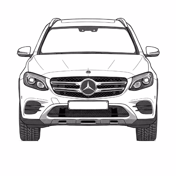 Leistungsstarker Mercedes-Benz SUV mit Carbon-Upgrade.