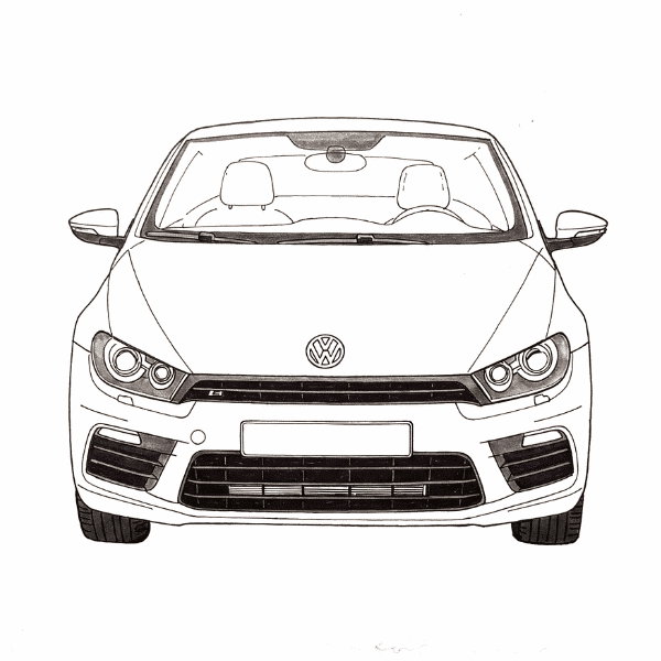 Hochwertiges Fahrzeug mit Karbon-Modifikationen für verbessertes Design und Leistung.