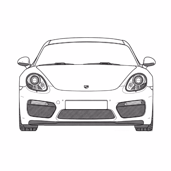 Hochwertiger Carbon-Frontspoiler für Sportwagen, aerodynamisches Design, leichter Kohlefaser-Carbon.