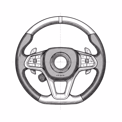 Leitwerk aus Carbon fĂĽr Fahrzeuge, sportliches Design und leichte Gewichtsreduzierung.