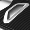 Leistungsstarkes Fahrzeug-Emblem mit Carbon-Ästhetik für individuelle Fahrzeugmodifikationen.