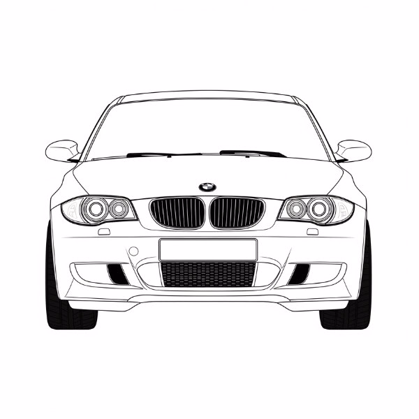 High-performance BMW car with carbon vehicle parts for improved design.