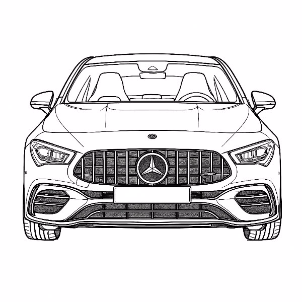 2. Hochwertige Carbon-Frontgrill-Verkleidung für Mercedes-Benz.