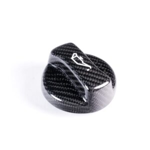 Audi Carbon Öldeckel, Ansicht von oben, glänzende Kohlefaseroptik